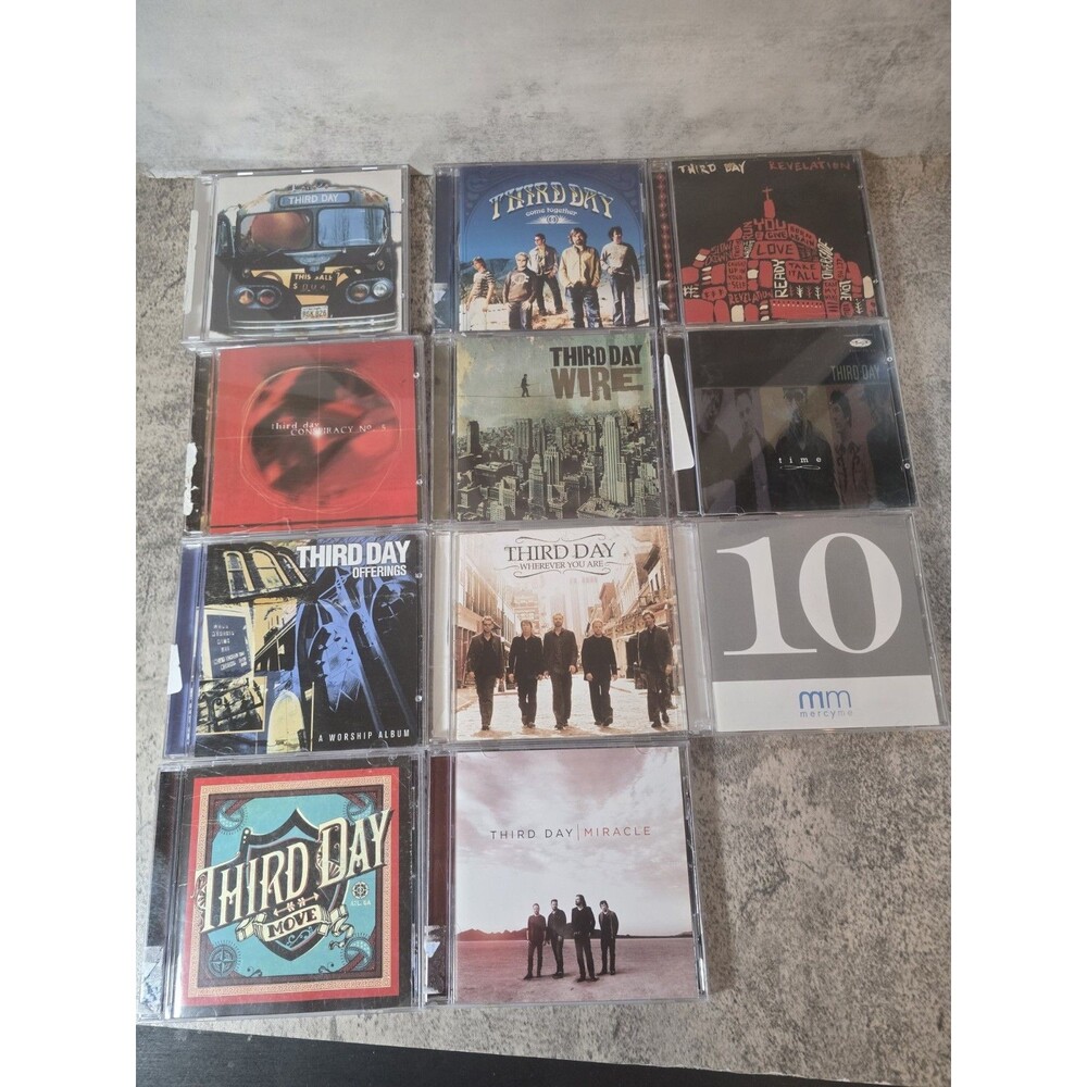 Third Day CD Lot of 11 Christian Rock Move Miracle Offerings Revelation Mercy Me